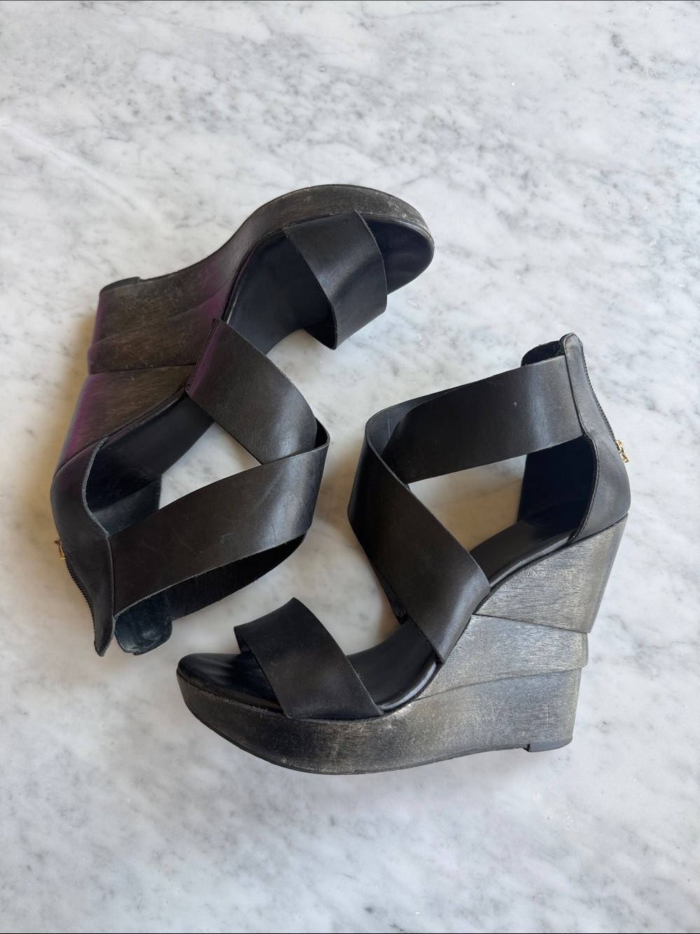 Diane von Furstenberg Opal Criss Cross Wedges - Picture 4 of 11